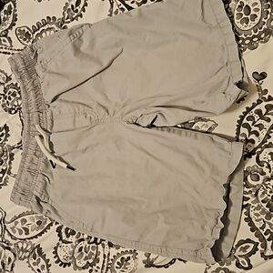 White-ish Blue Drawstring Kids Shorts